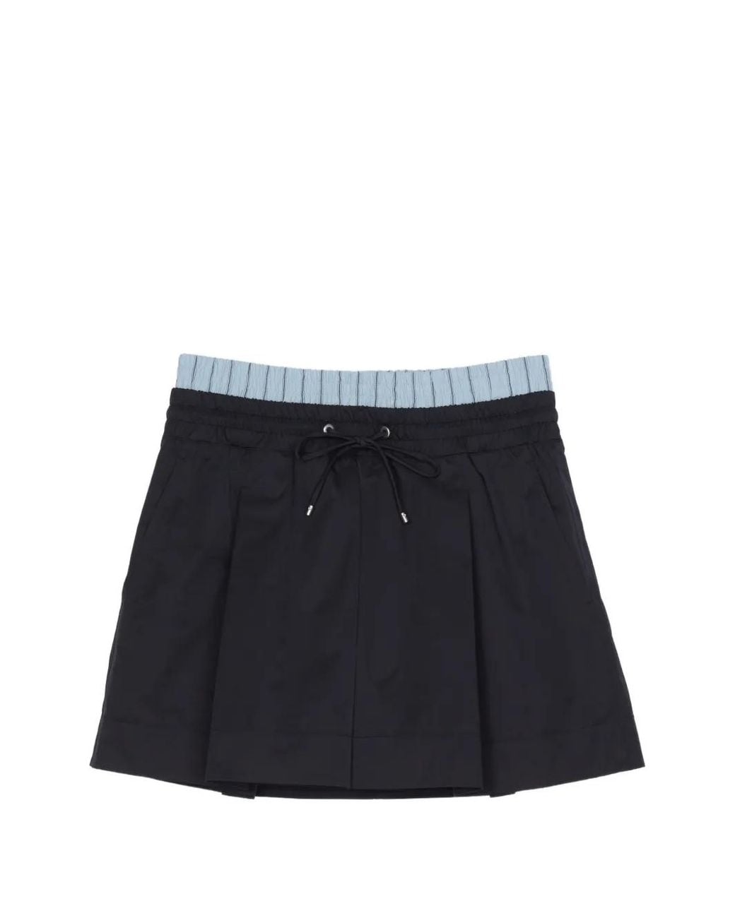3.1 Phillip Lim Blue Drawstring Pleated Skirt