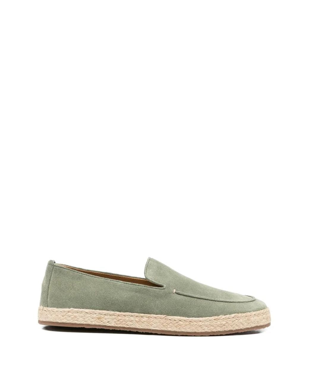 Henderson Green Suede Espadrille Loafers for men