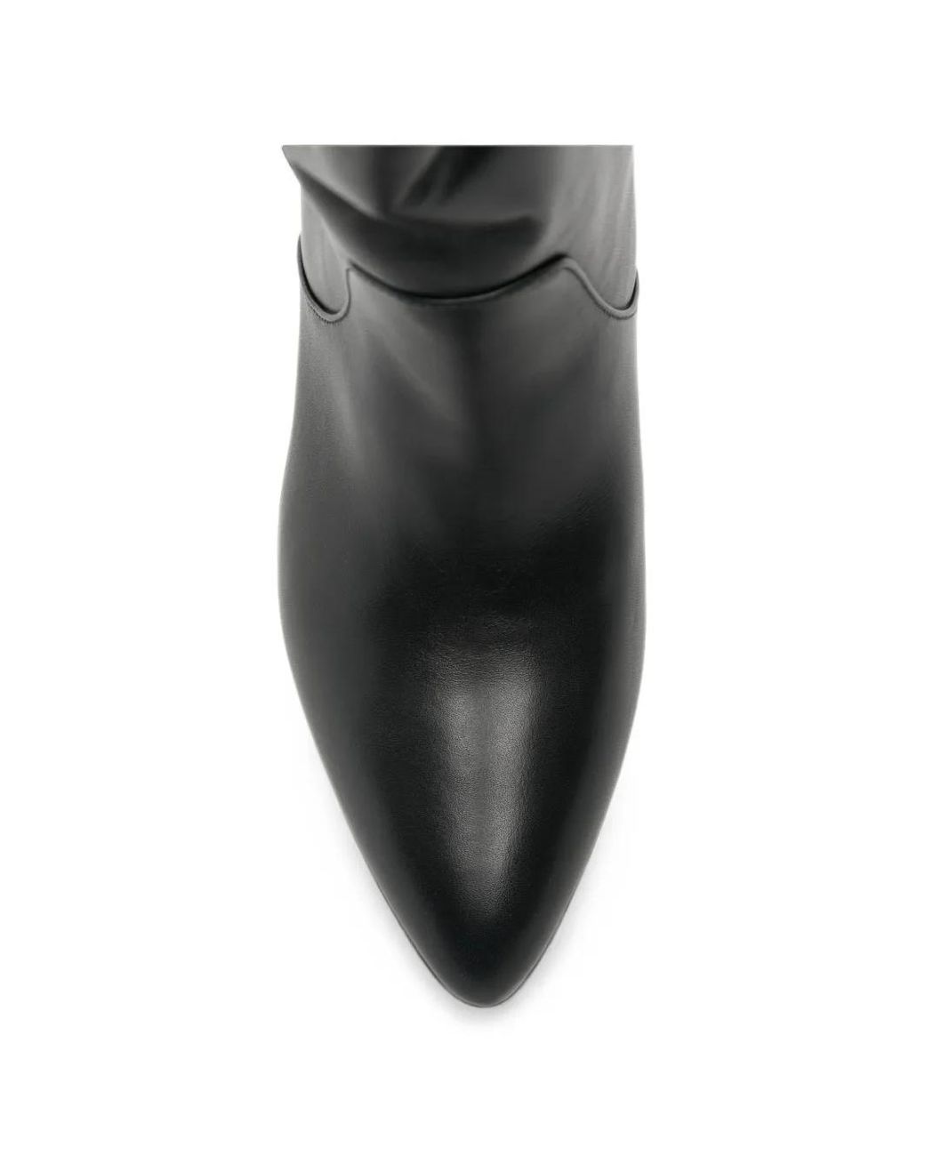 Isabel Marant Black Pointed-Toe Leather Ankle Boots
