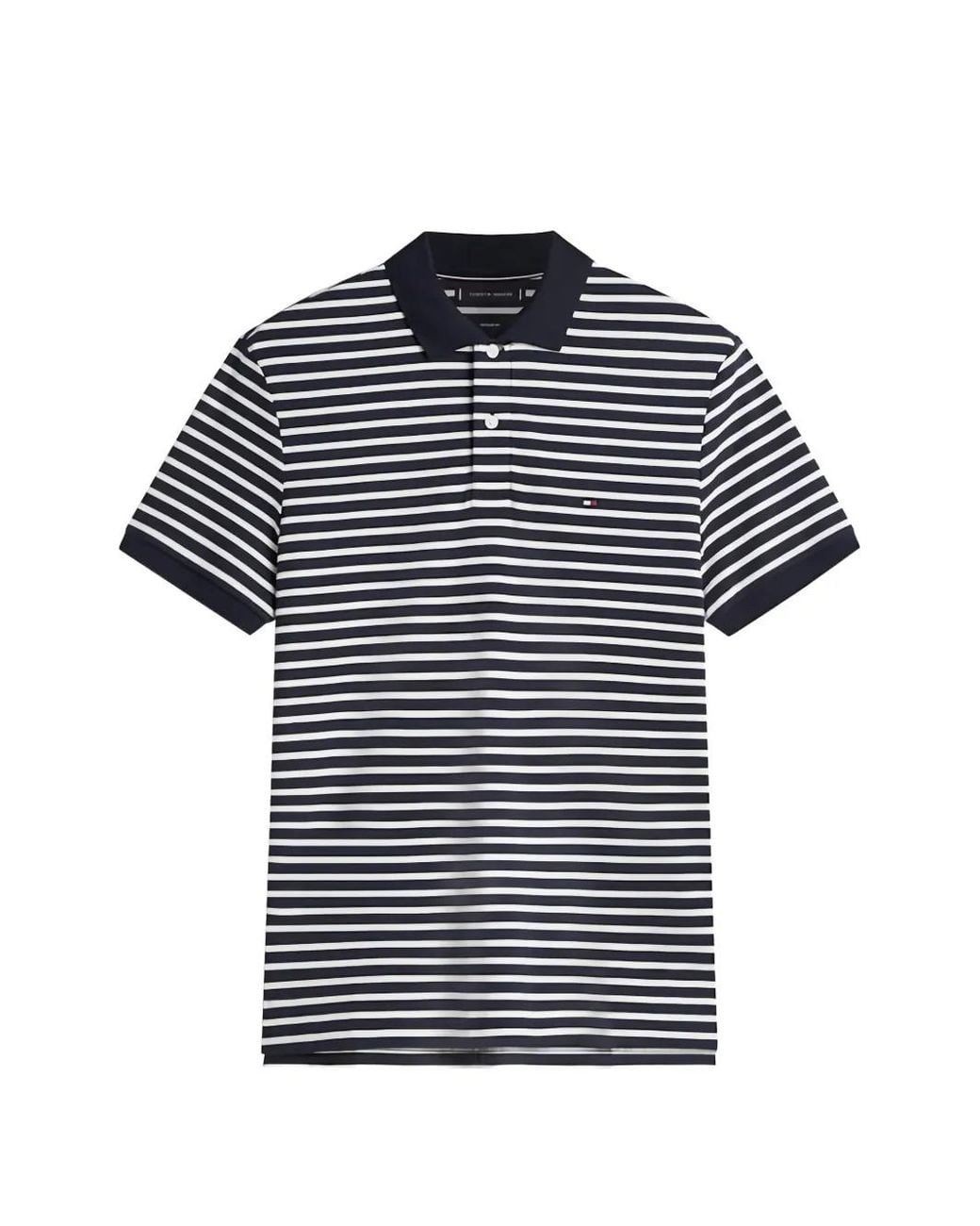Tommy Hilfiger Blue Striped-Patterned Polo Shirt for men