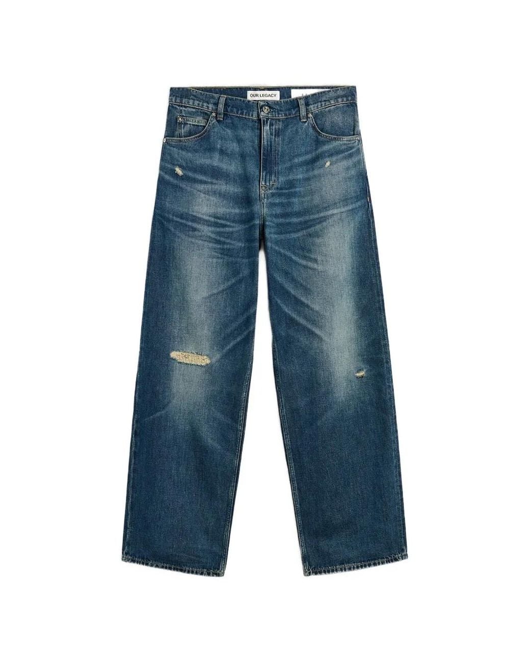 Our Legacy Blue Jean Vast Cut À Effet Usé for men