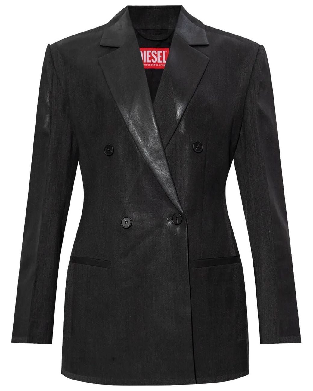 DIESEL Black G-Allant Double-Breasted Blazer
