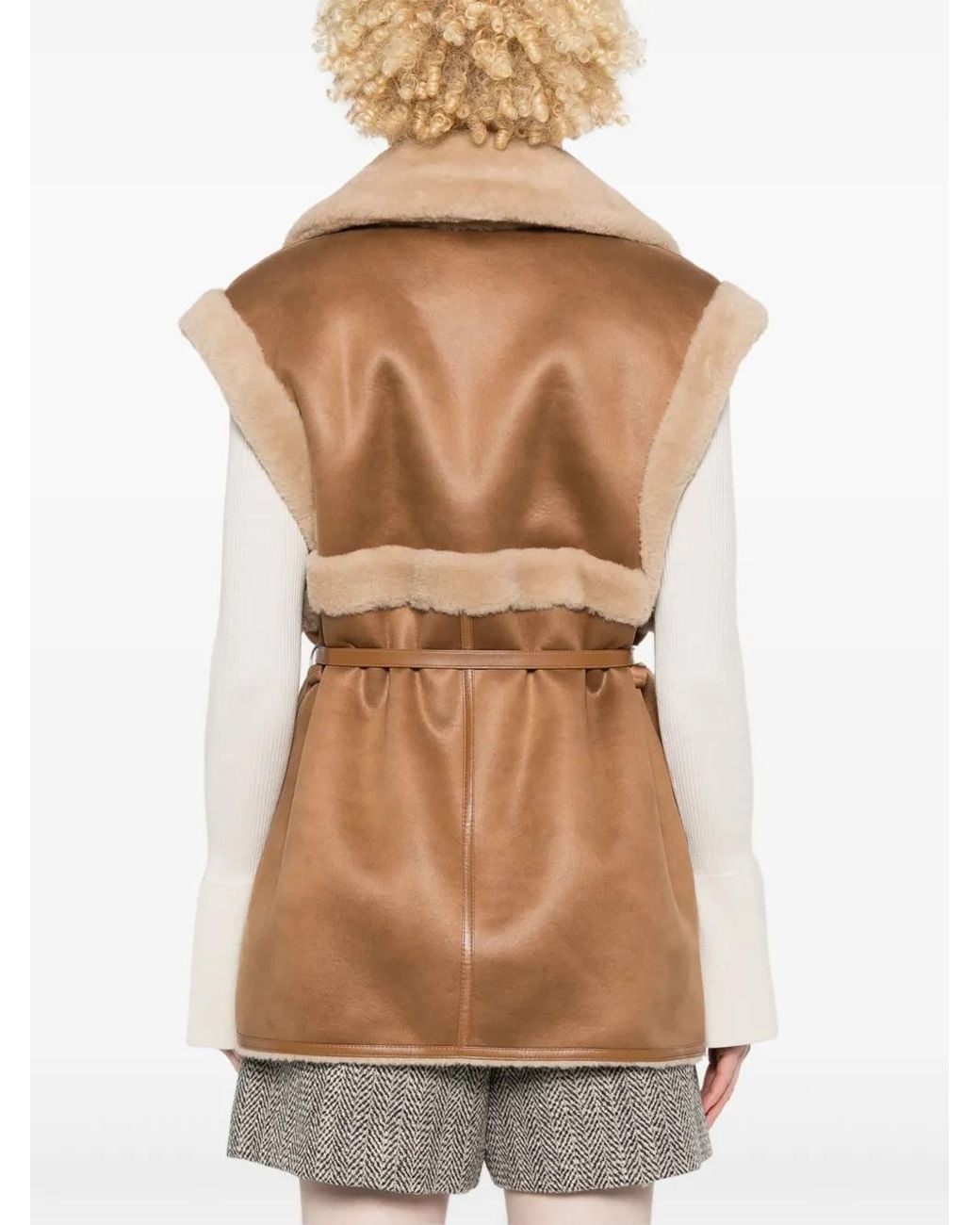 Urbancode Brown Weste Mit Bindegürtel
