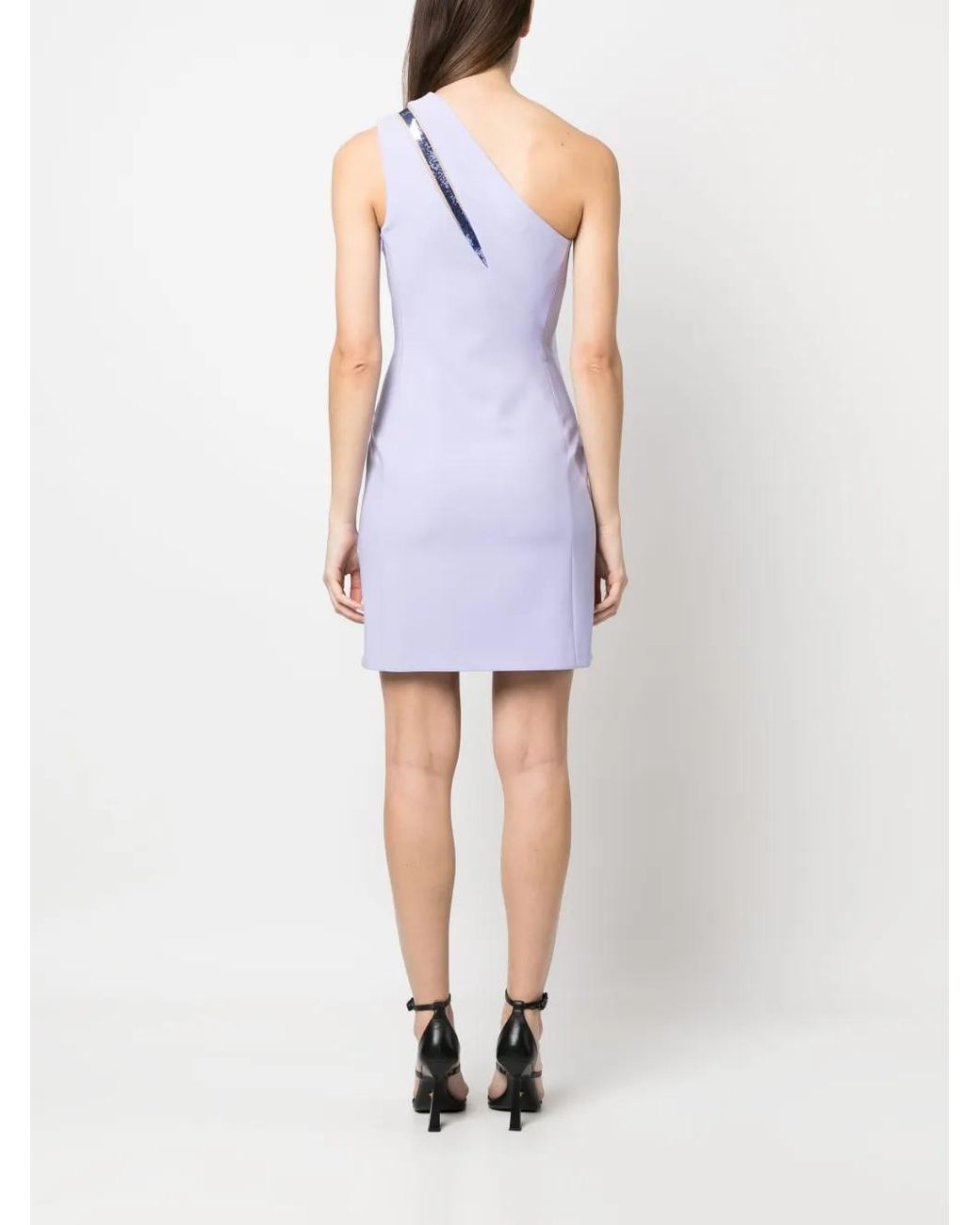 Genny Purple Sequin-Embellished Mini Dress