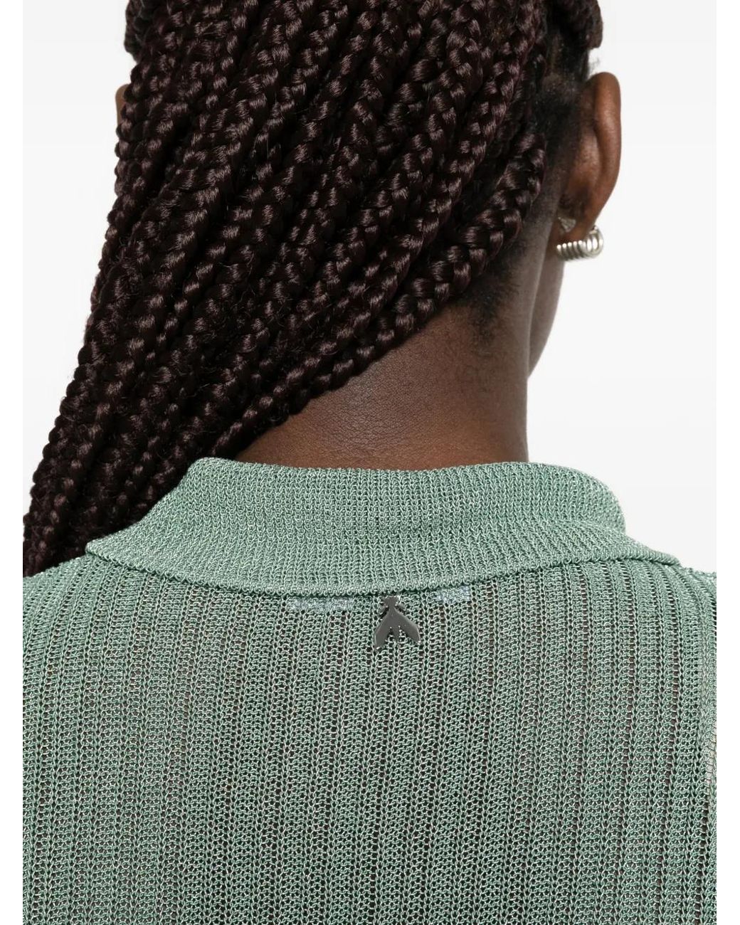 Patrizia Pepe Green Knitted Polo Dress