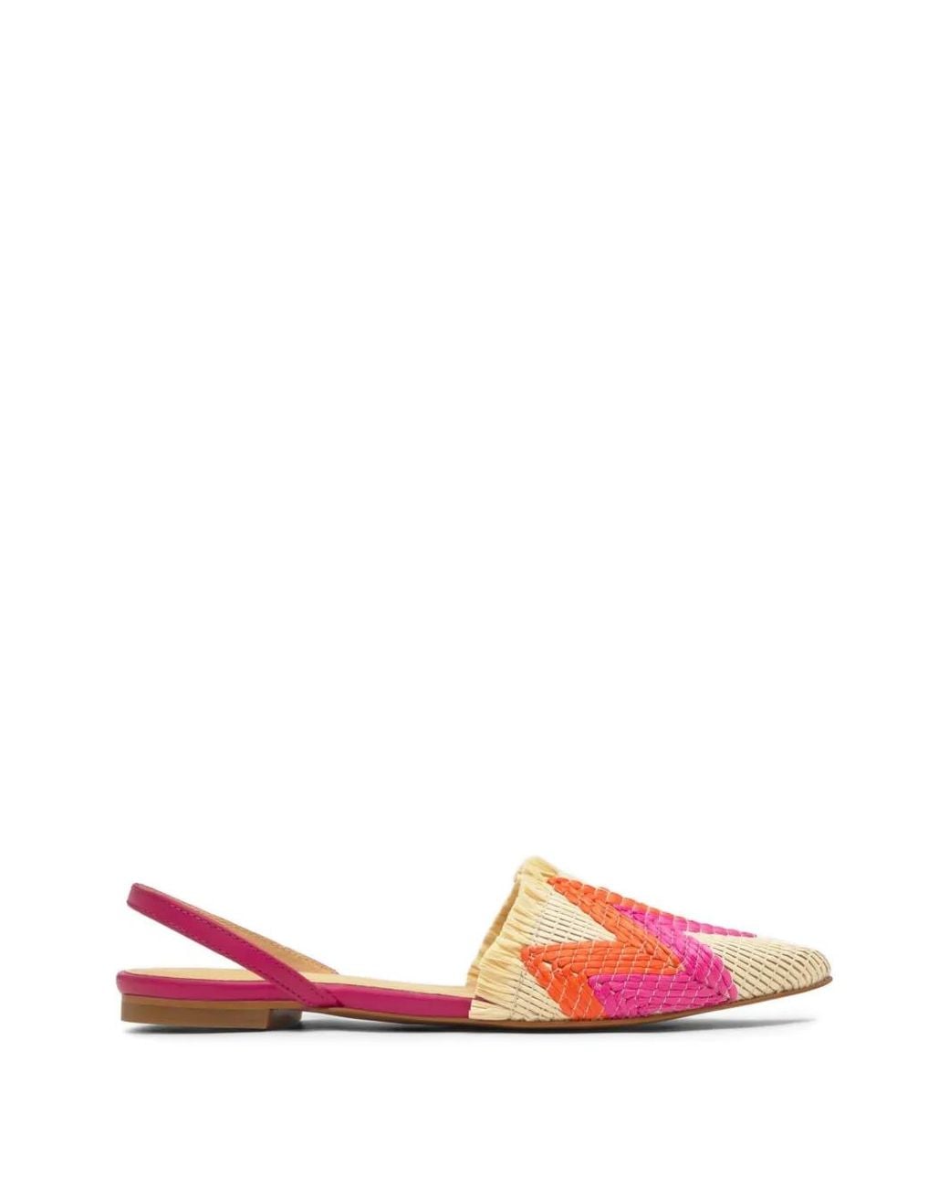 Castaner Pink Berta Pointed-Toe Flat Pumps
