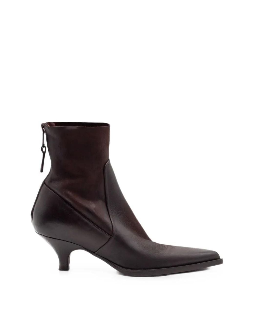 Elena Iachi Black Thais Boston Tapered-Toe Spool-Heel Ankle Boots