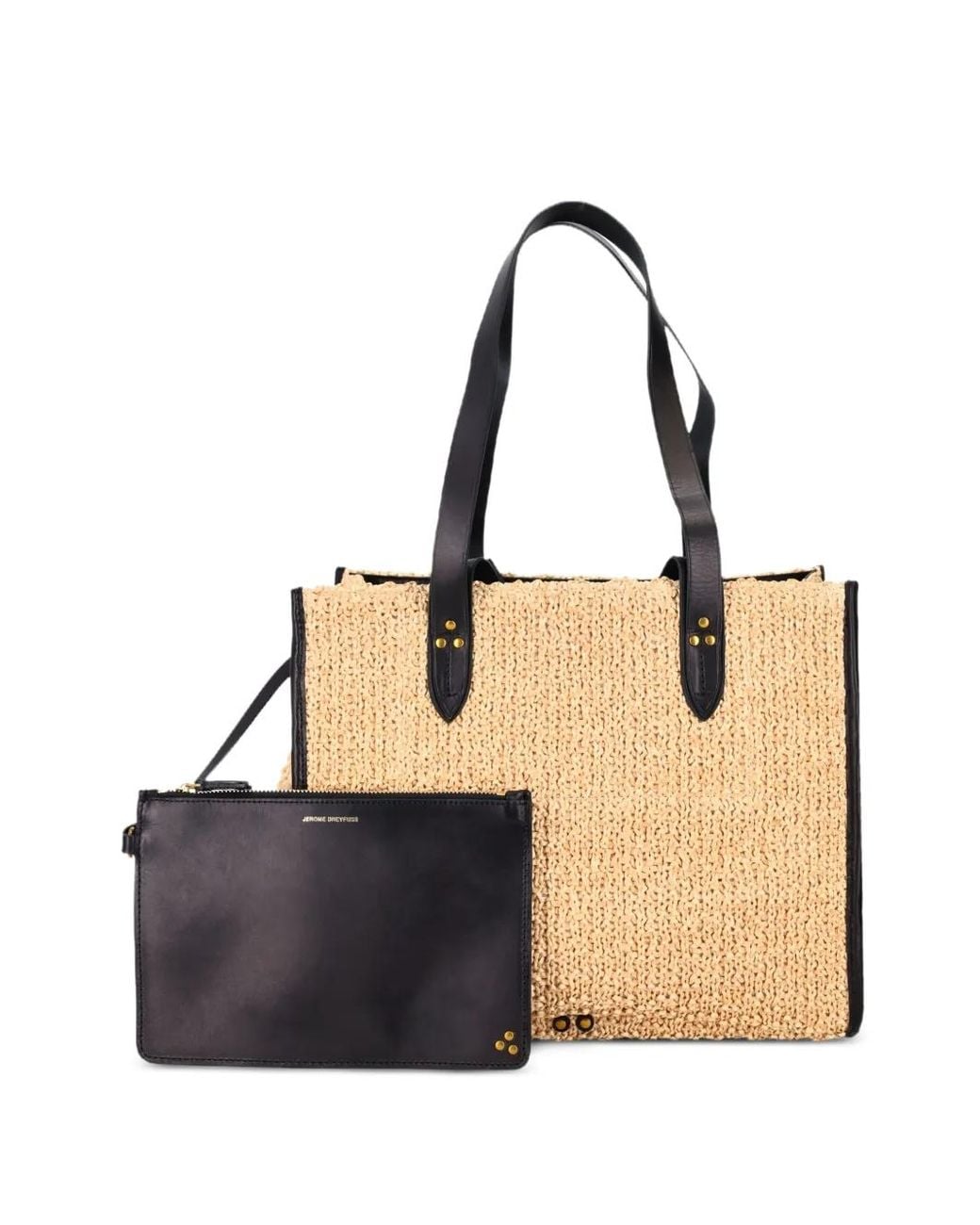 Jérôme Dreyfuss Natural Medium Leon Woven Tote Bag