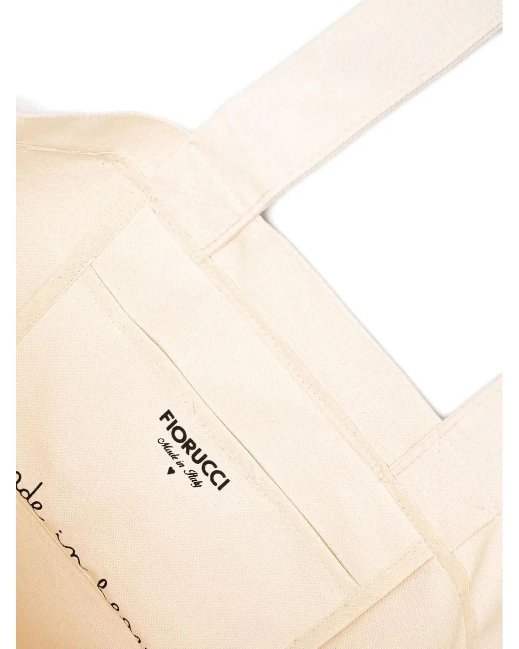 Fiorucci White Lollipop Print Canvas Tote Bag