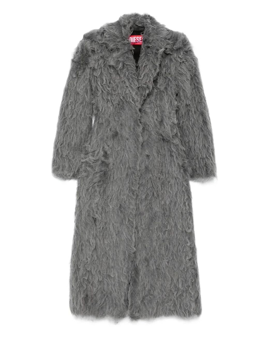 DIESEL Faux Fur & Shearling Jackets in het Gray