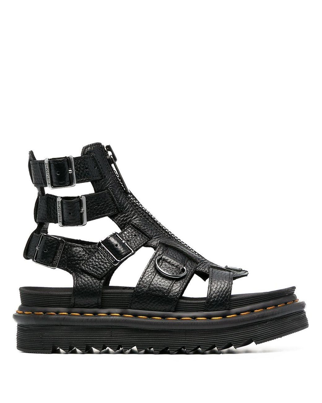 black olson sandals