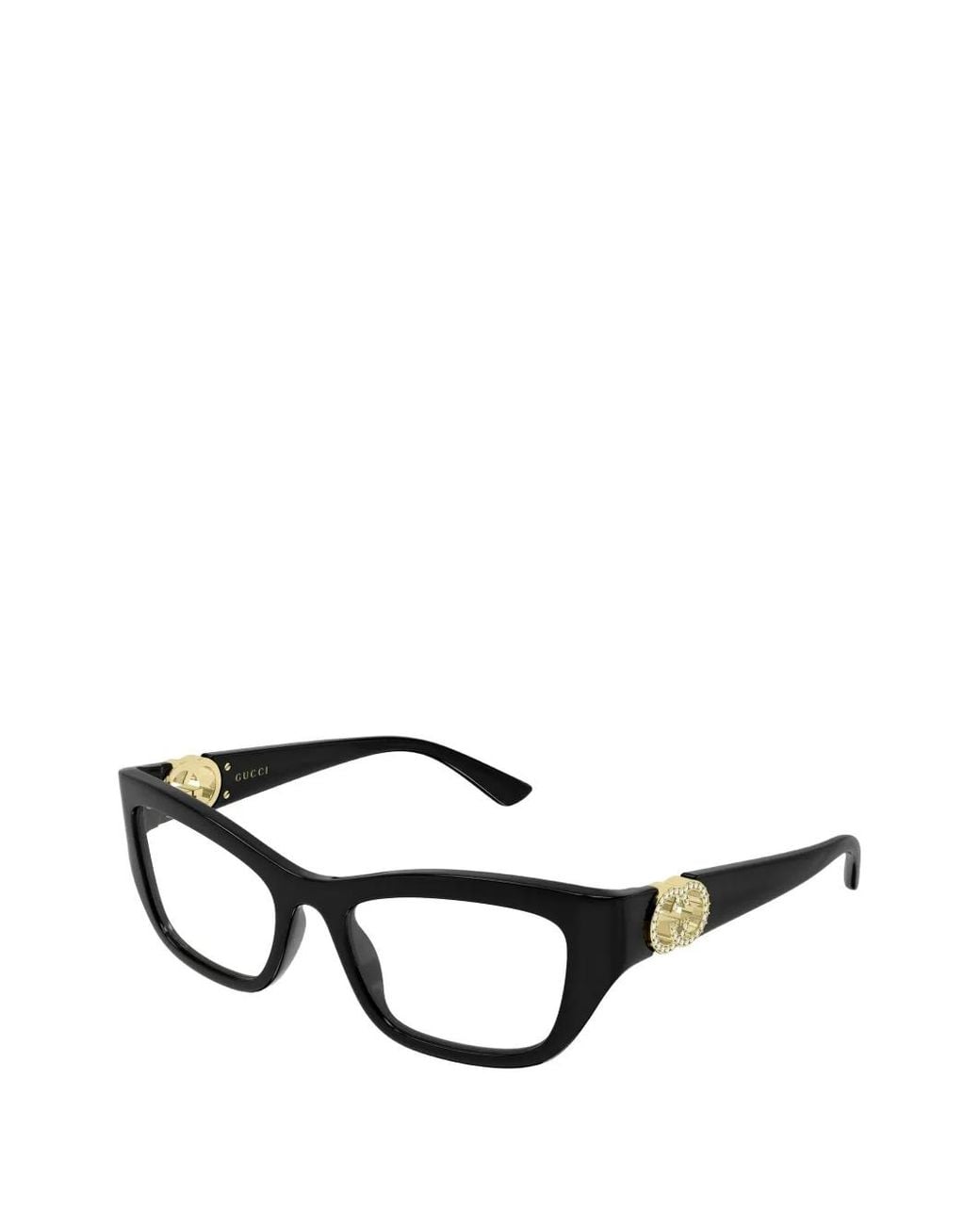 Gucci Black Lunettes De Vue À Monture Papillon Et Gg Entrelacés