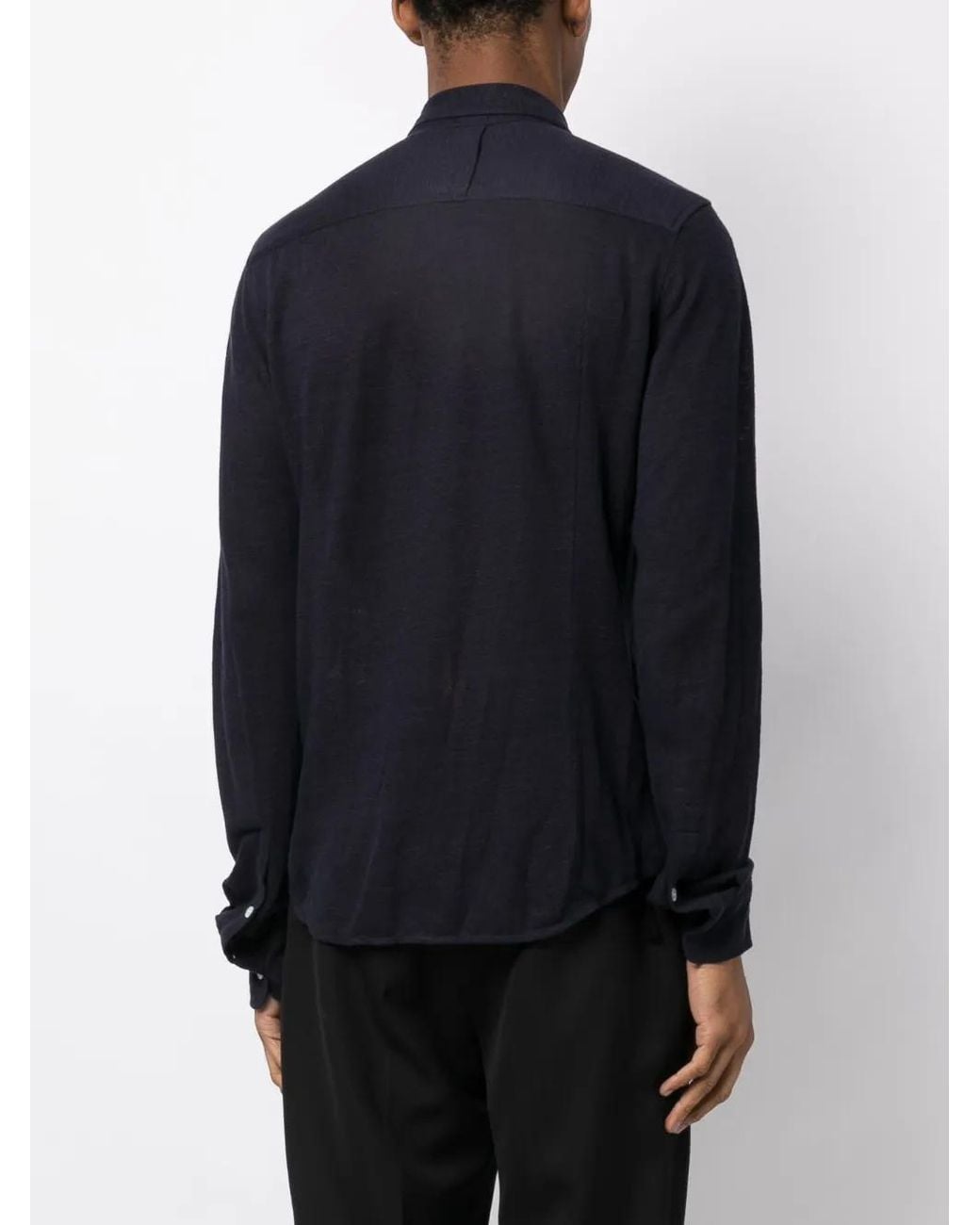 Private Stock Blue The Drevet Long-Sleeve Shirt for men
