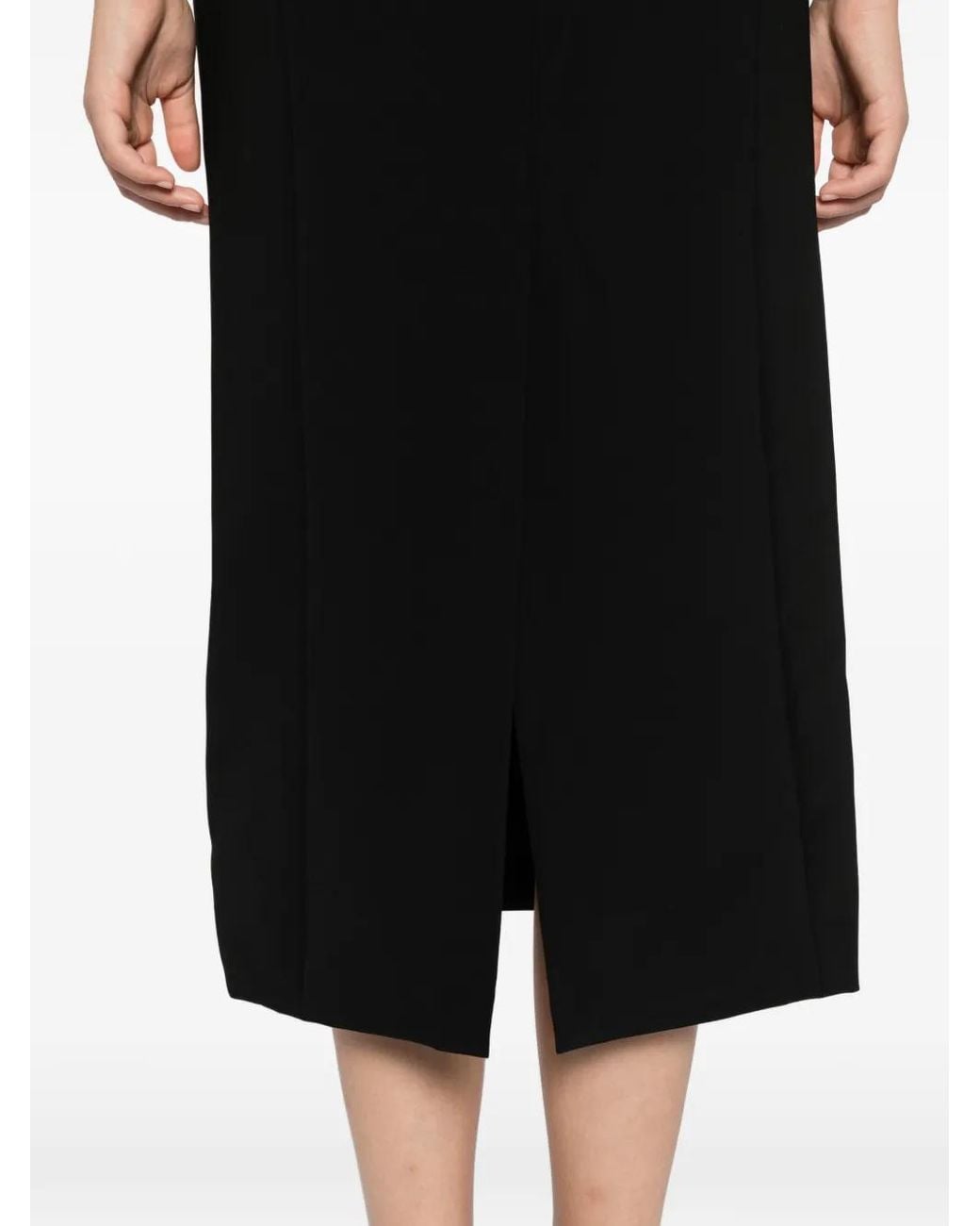 Amsale Black Crepe Dress
