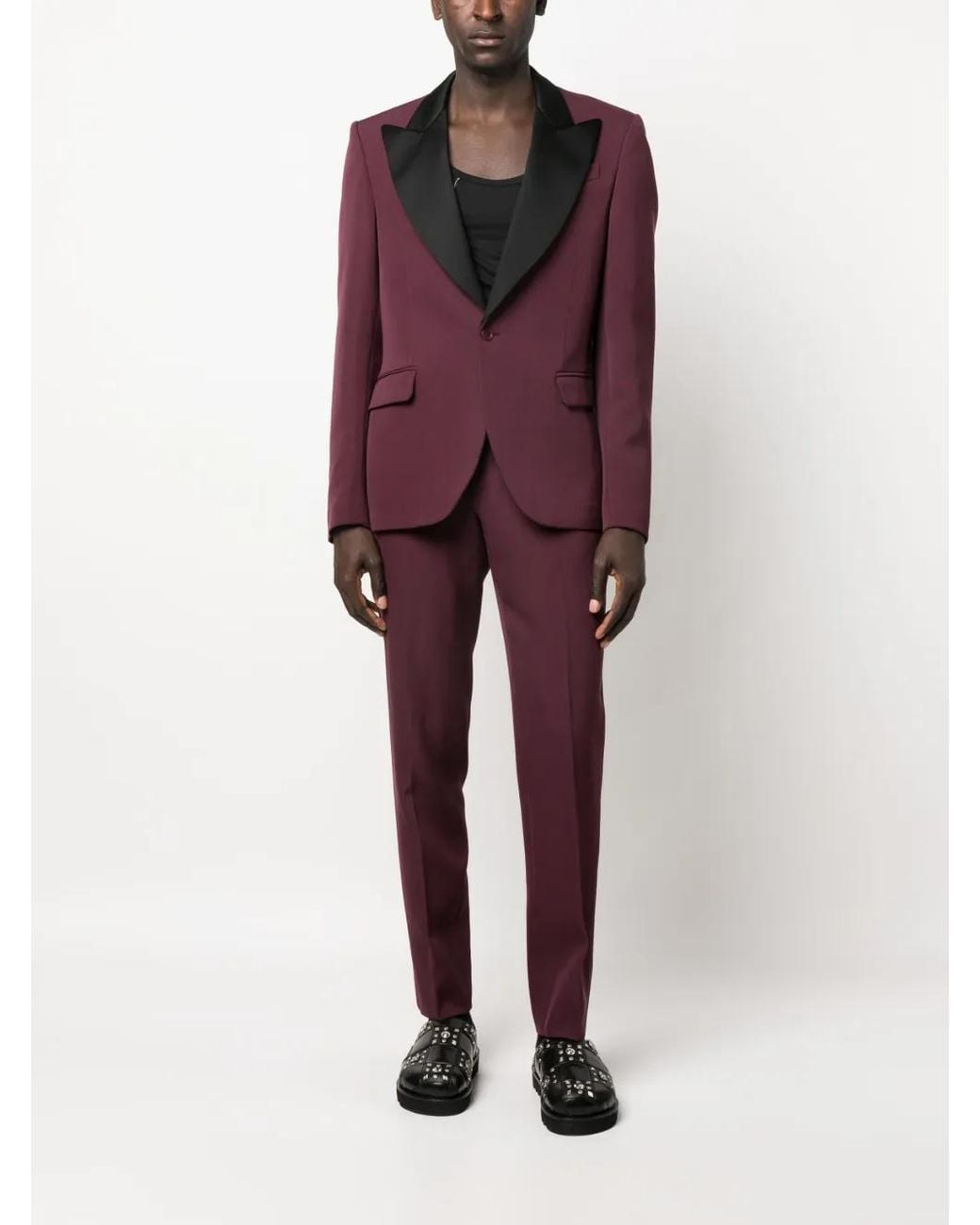 Moschino Red Single-Breasted Blazer for men