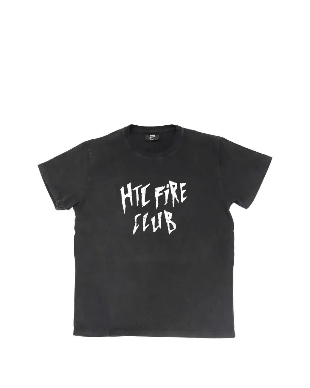 HTC Black Distressed-Effect Print T-Shirt for men