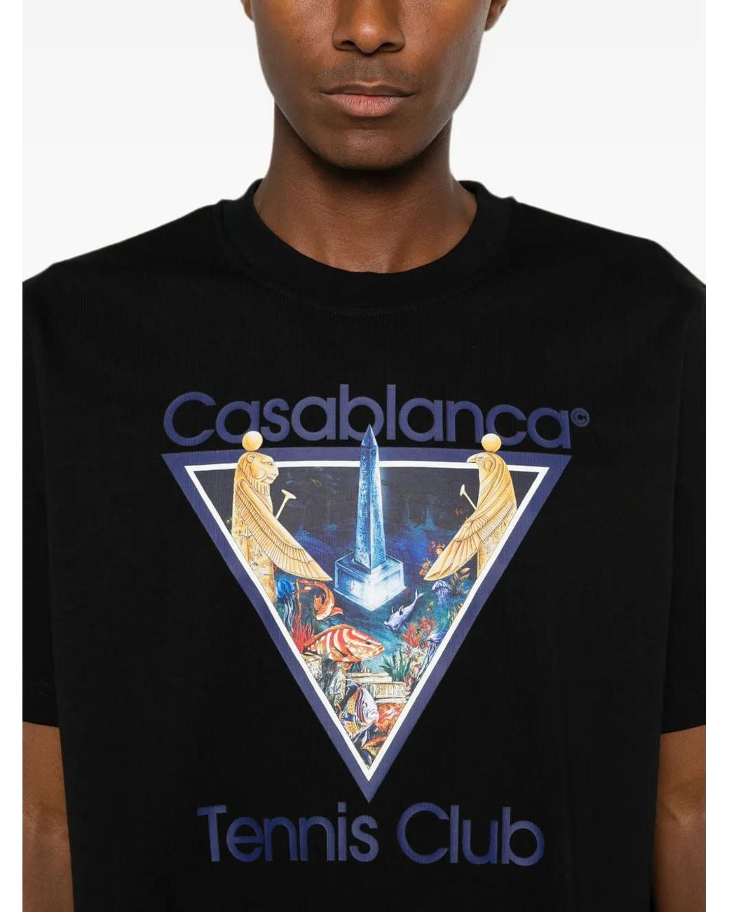 Casablanca Black Monde Perdu Tshirt for men