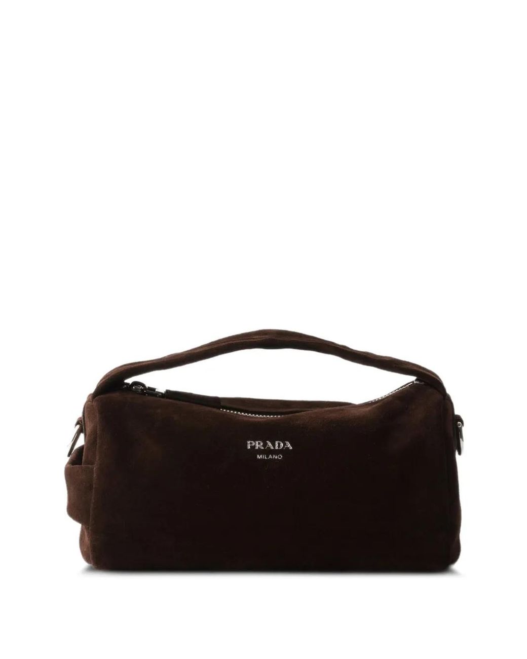 Prada Black Suede Leather Shoulder Bag for men