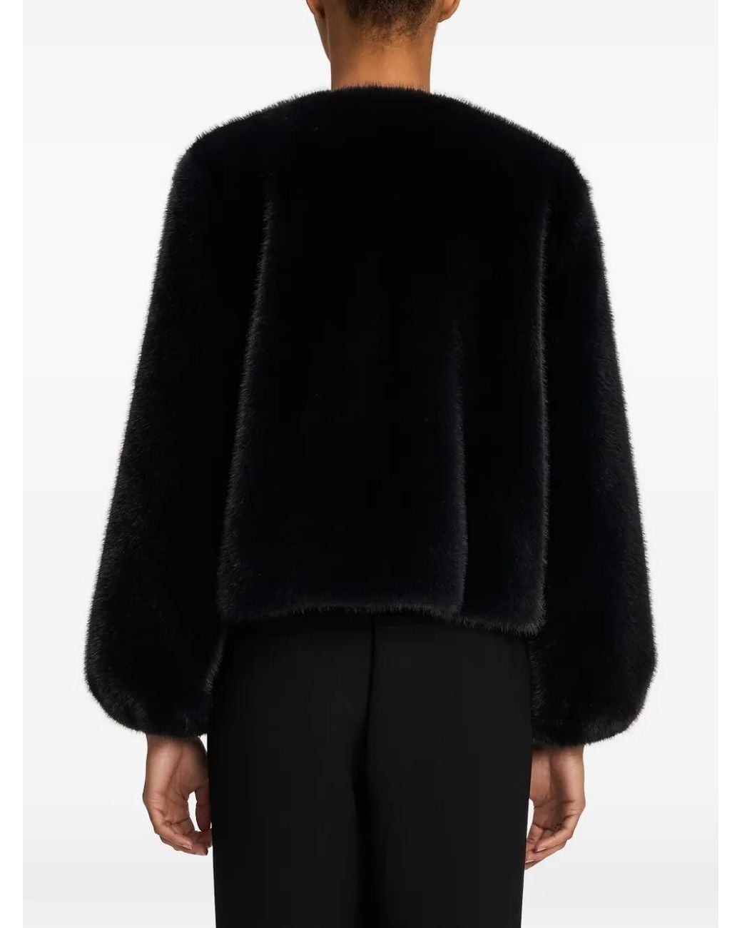 Cinq À Sept Black Benson Faux-Mink Jacket
