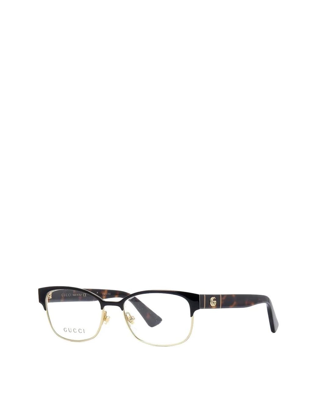 Gucci White Rectangle-Frame Glasses