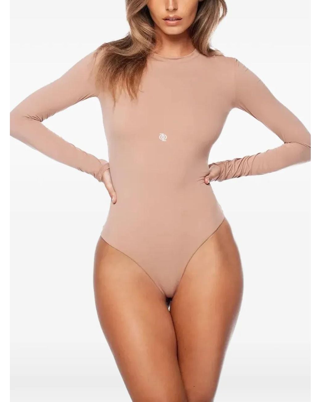 GOD SAVES QUEENS Natural Long-Sleeve Bodysuit