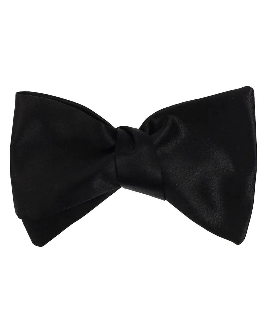 Giorgio Armani Black Adjustable-Fit Silk Bow Tie for men