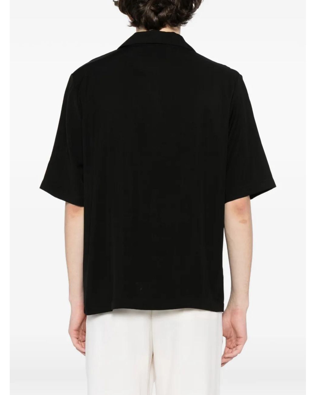 Amiri Black Varsity-Patch Shirt for men