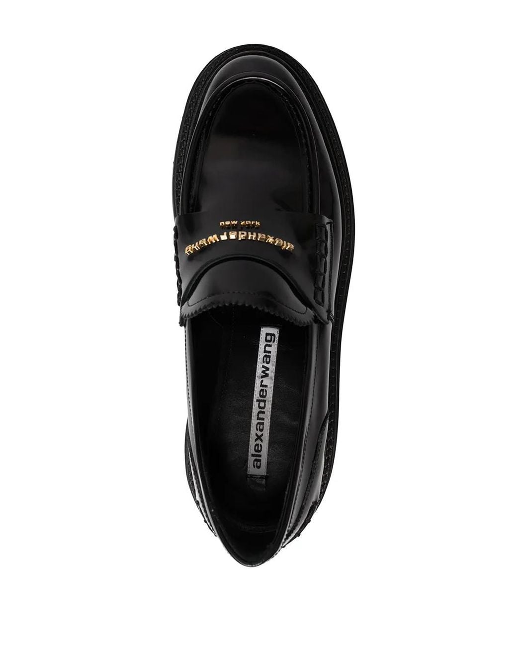 Alexander Wang Black Carter 75 Platform Loafers