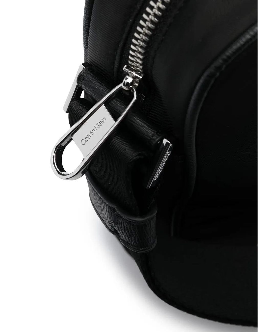 Calvin Klein Black Logo-Patch Messenger Bag for men