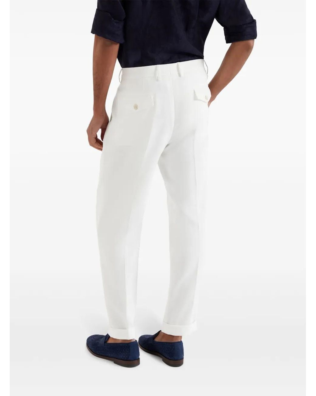 Brunello Cucinelli Straight Broek in het White voor heren