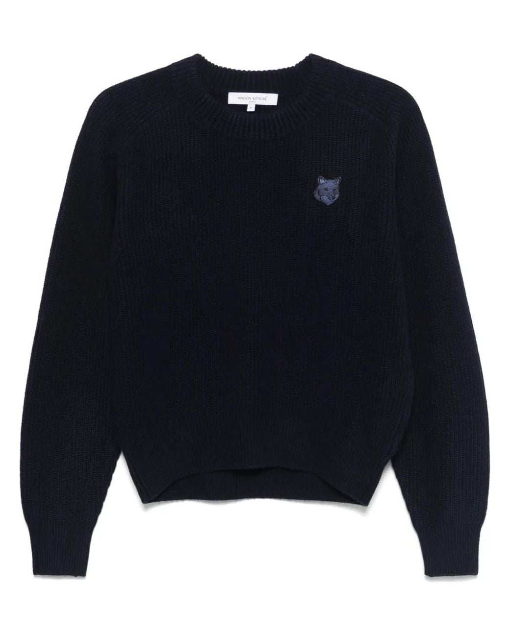 Maison Kitsuné Blue Bold Fox Head-Patch Sweater