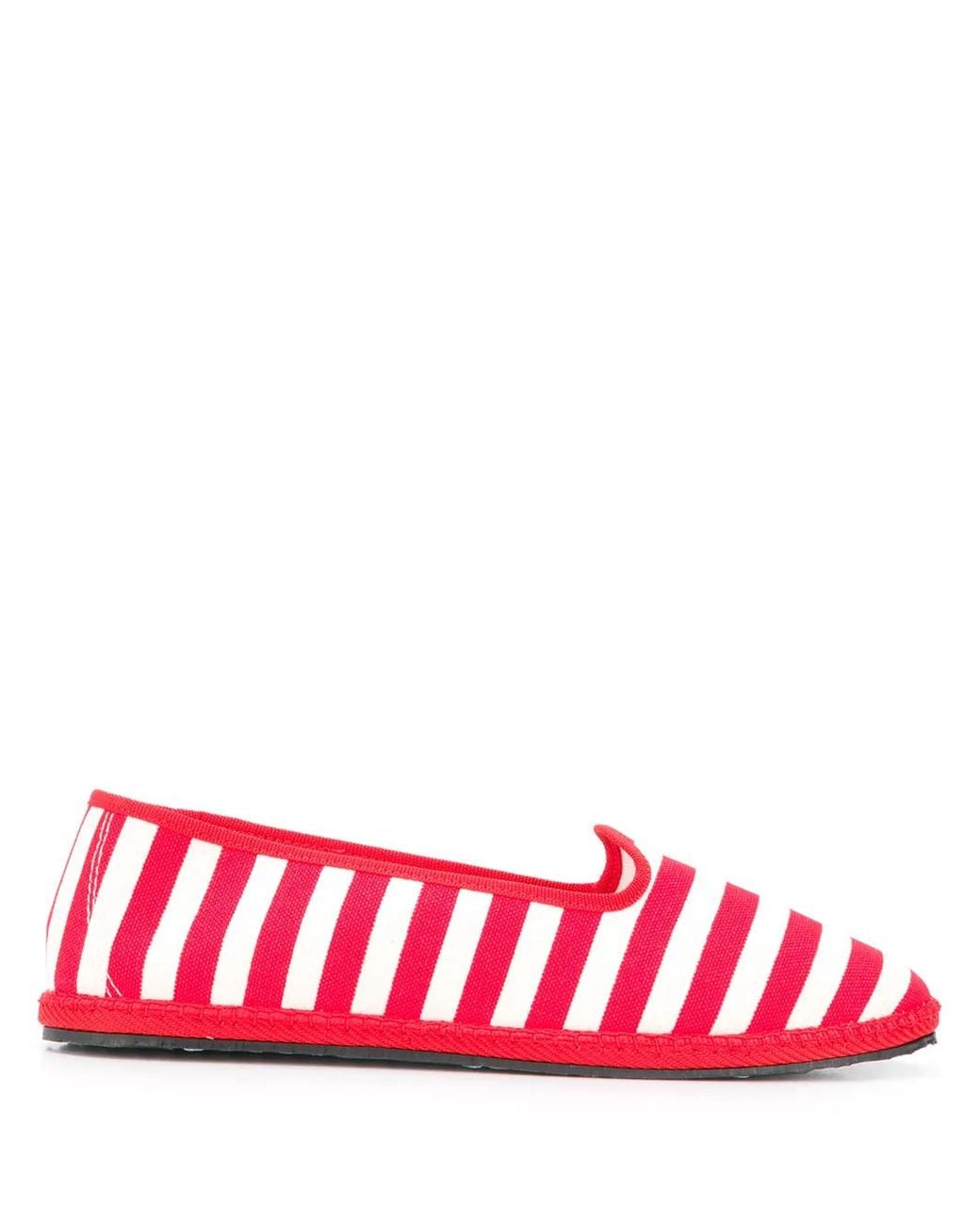 Vibi Venezia Red Striped Espadrilles