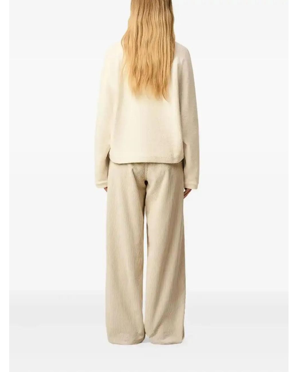 AMI Natural Embroidered Sweatshirt
