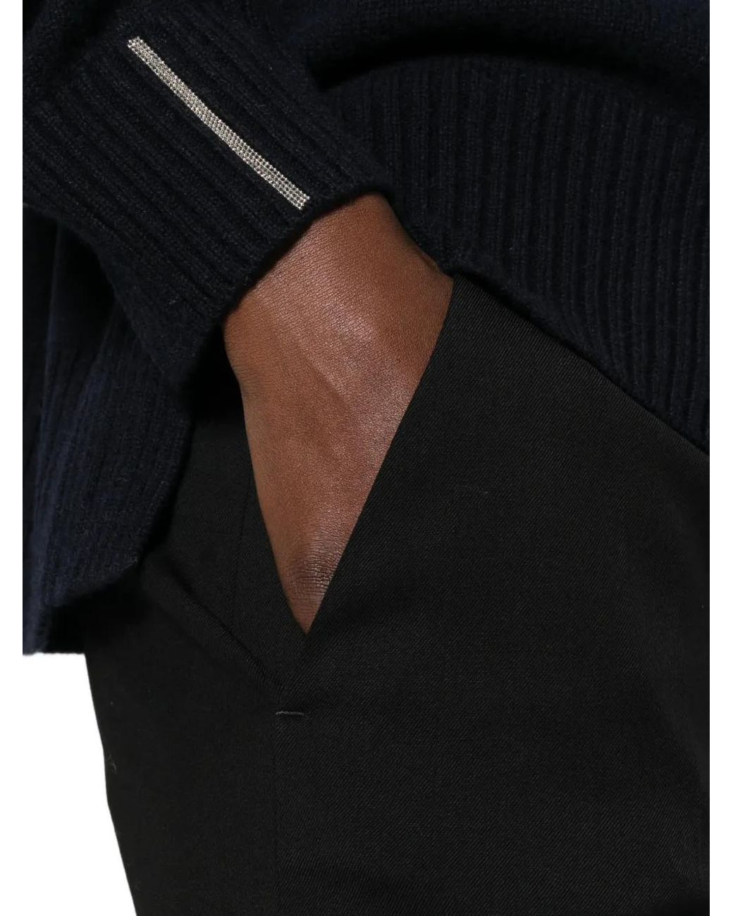 Peserico Black Pantalon De Costume À Coupe Droite