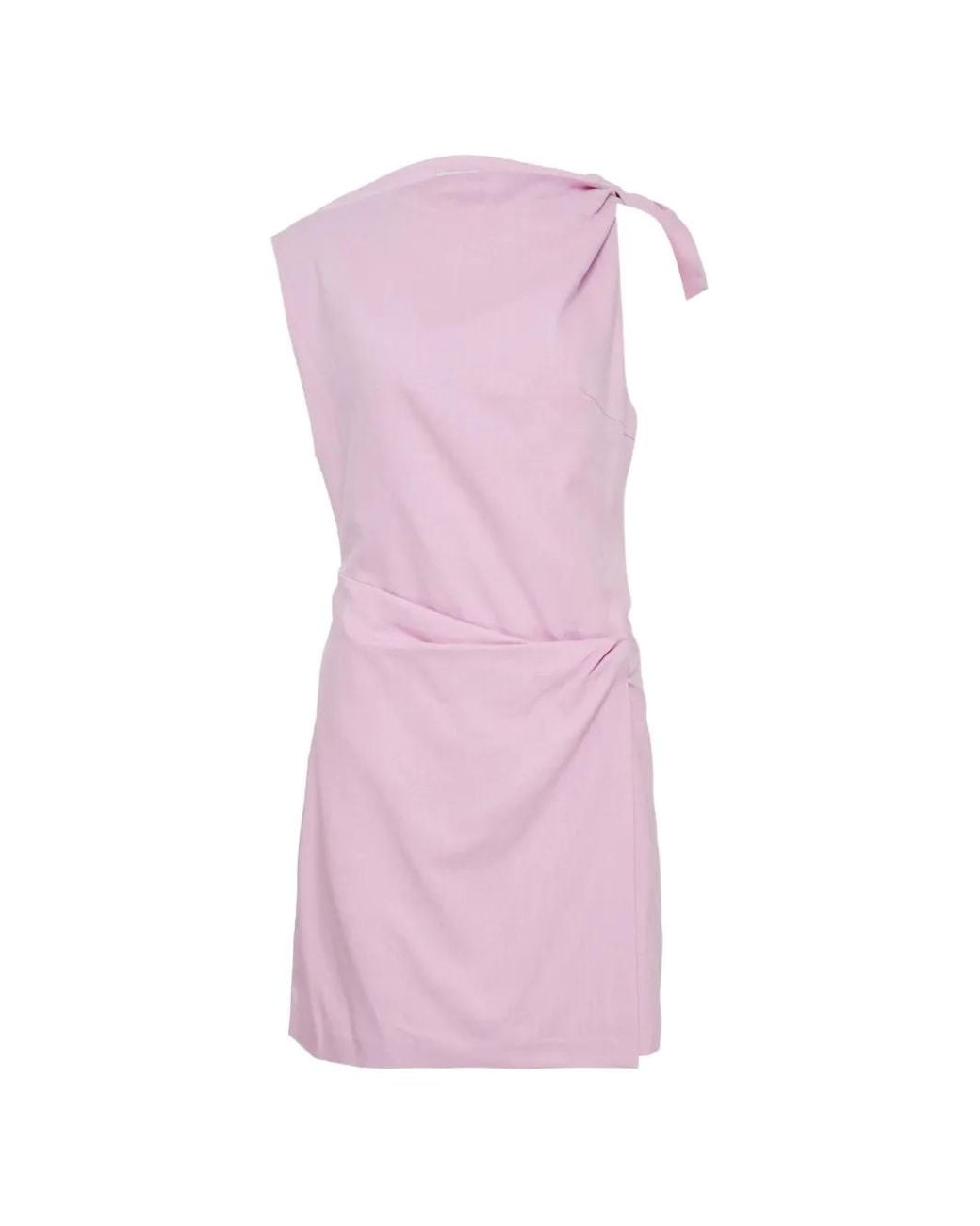 MSGM Pink Robe Courte À Détail Noué