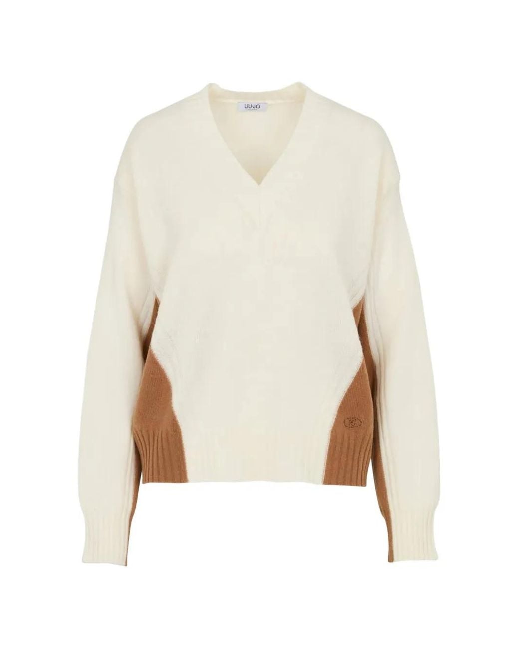 Liu Jo White Knit Colour-Block