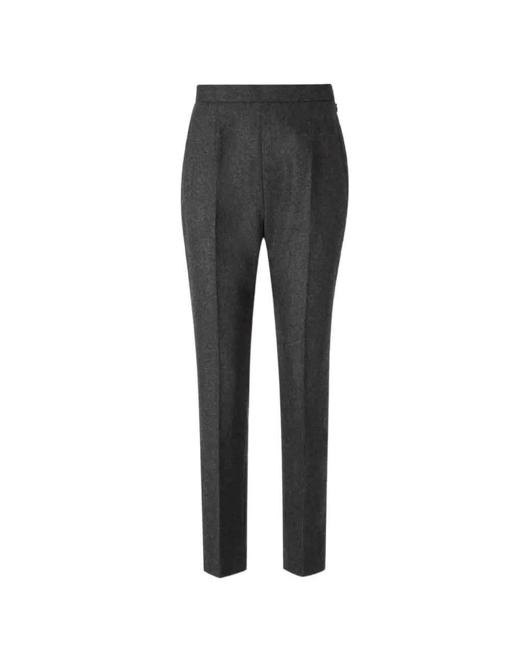 Jil Sander Black Pressed-Crease Tailored Trousers