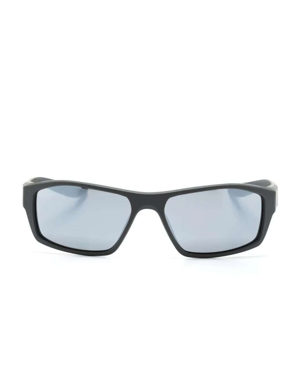 Nike Gray Brazen Fuel Rectangle-Frame Sunglasses