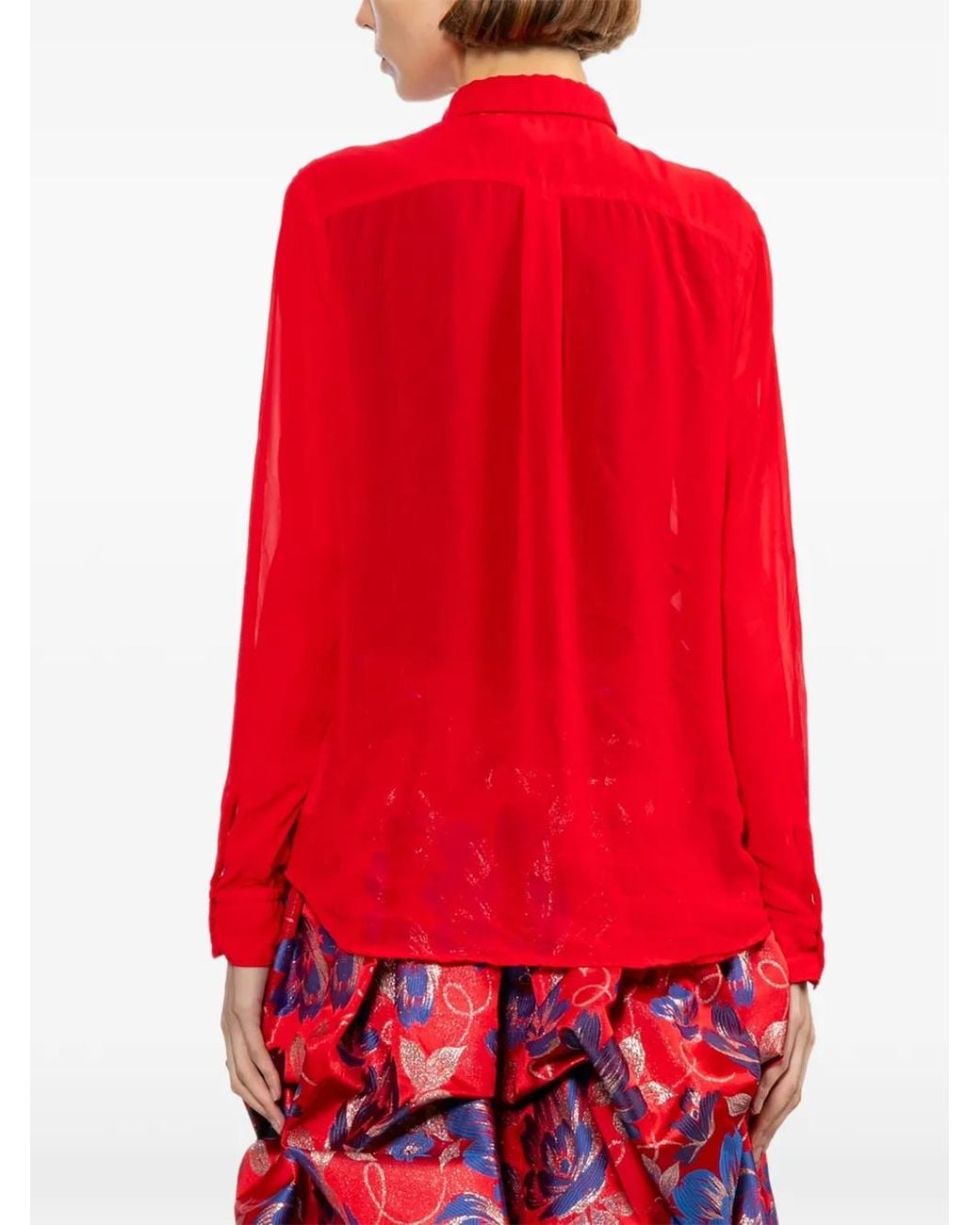 Comme des Garçons Red Pocket Button-Down Shirt
