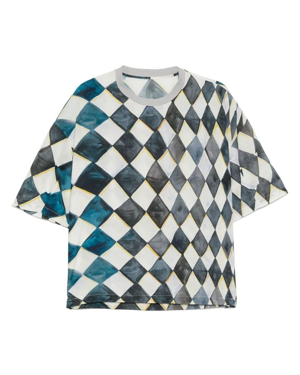 CROQUIS Blue Patterned T-Shirt for men
