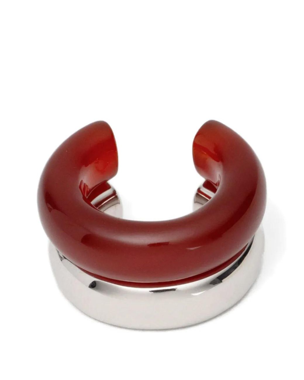 Neeka Studios Red The Ring Cuff Silhouette Ring (Set Of Two)