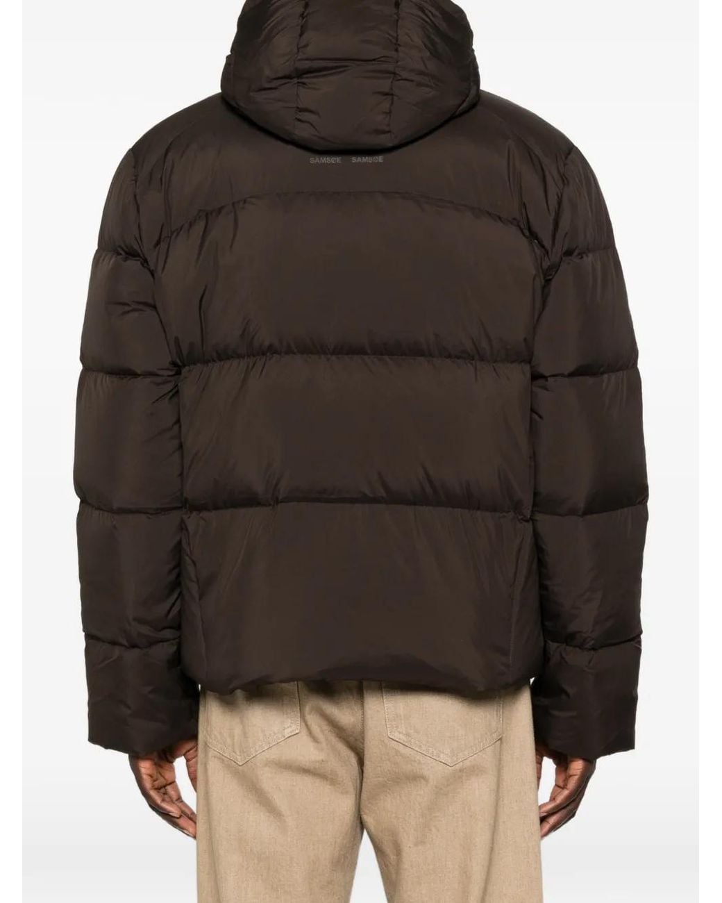 Samsøe & Samsøe Brown Sapax Hooded Puffer Jacket for men