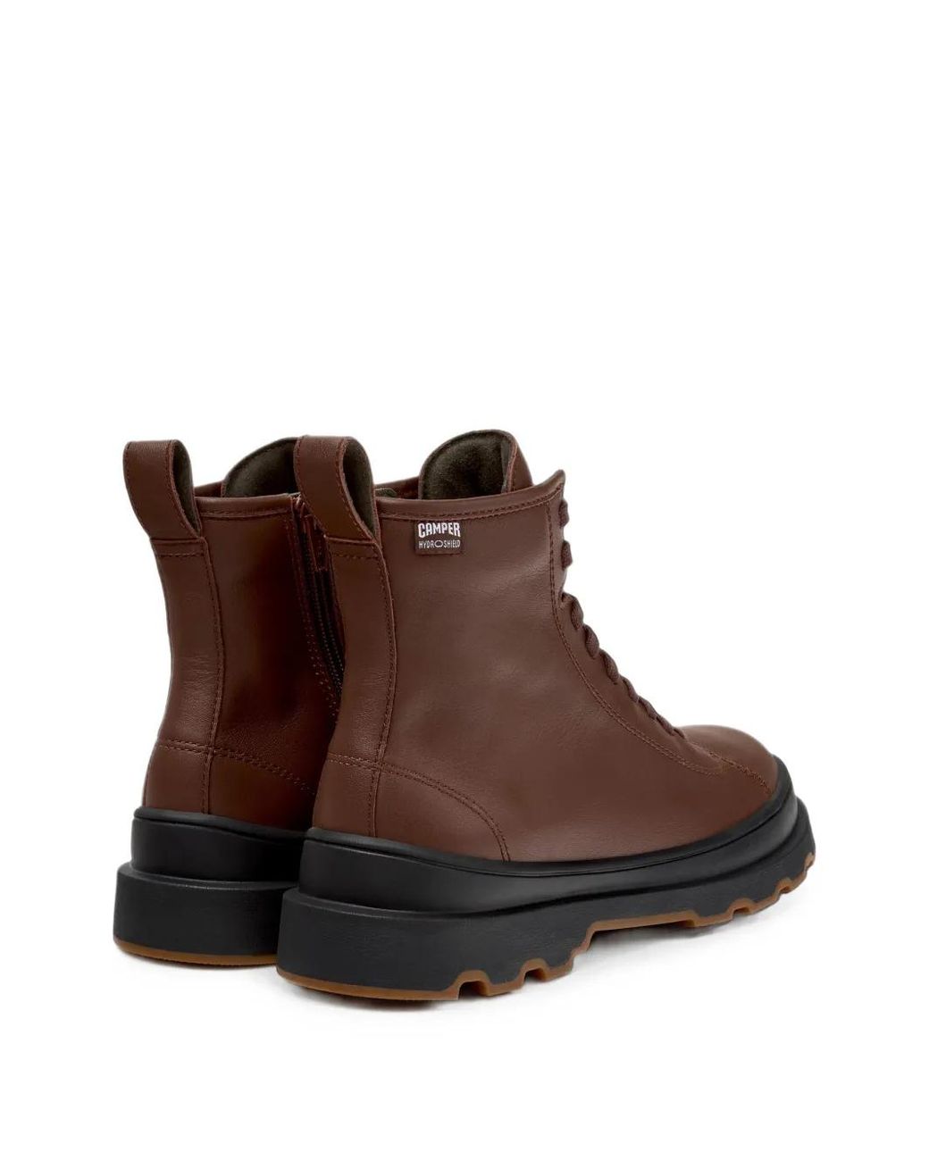 Camper Brown Brutus+ Leather Ankle Boots