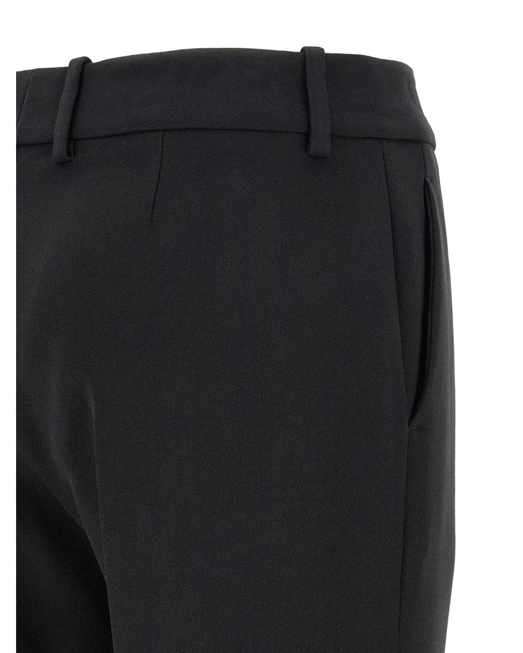 Ermanno Scervino Black Straight-Leg Tailored Trousers
