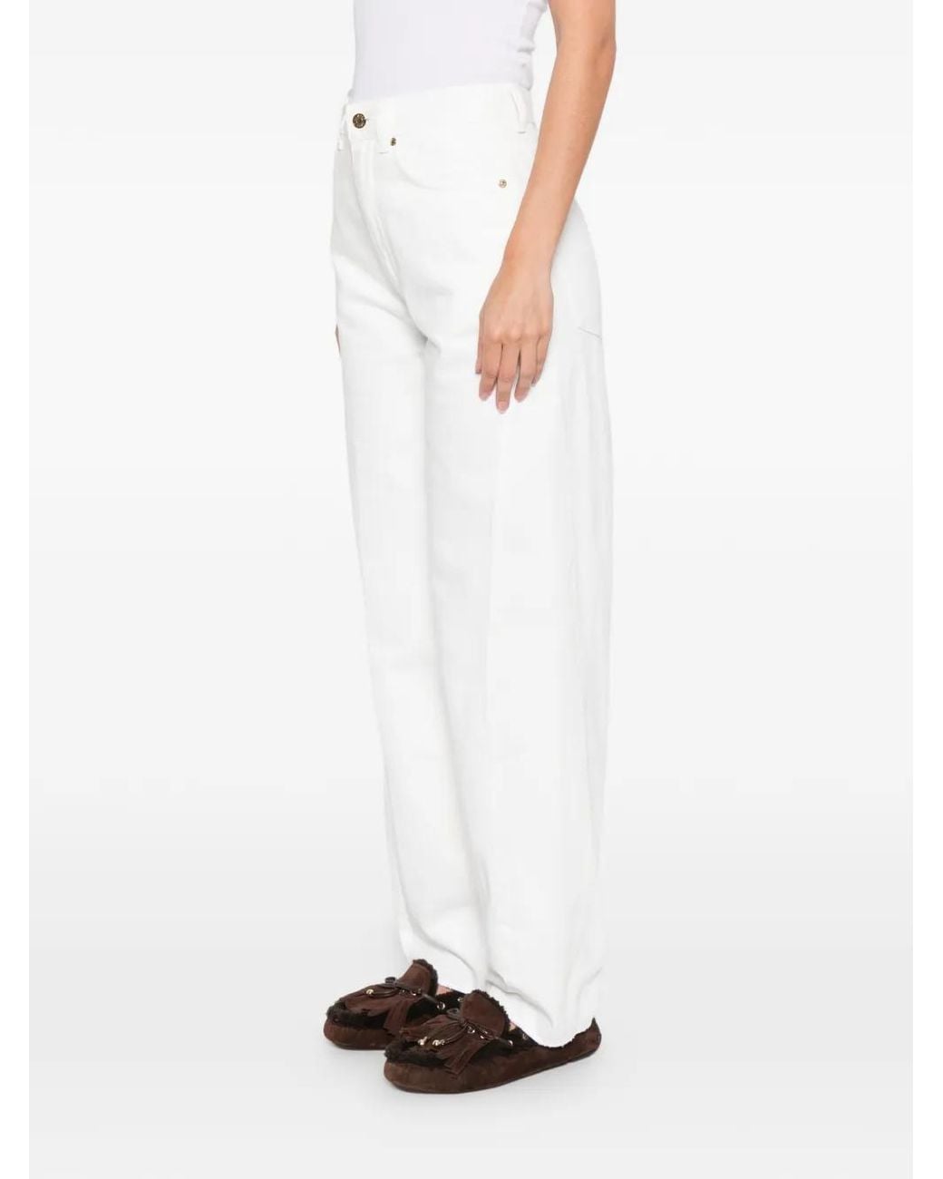 Sandro White Five-Pockets Cotton Jeans