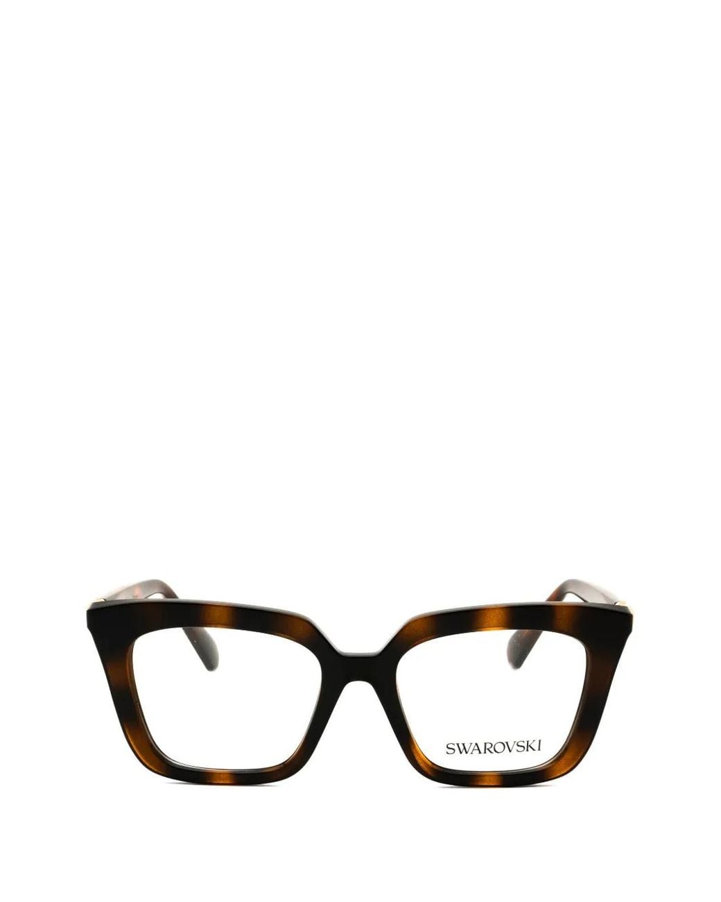 Swarovski Black Rectangle-Frame Glasses