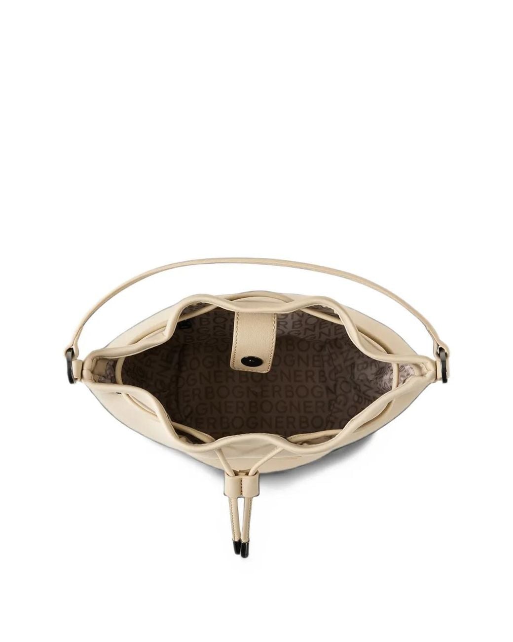 Bogner Natural Alvier Ines Logo-Patch Bucket Bag