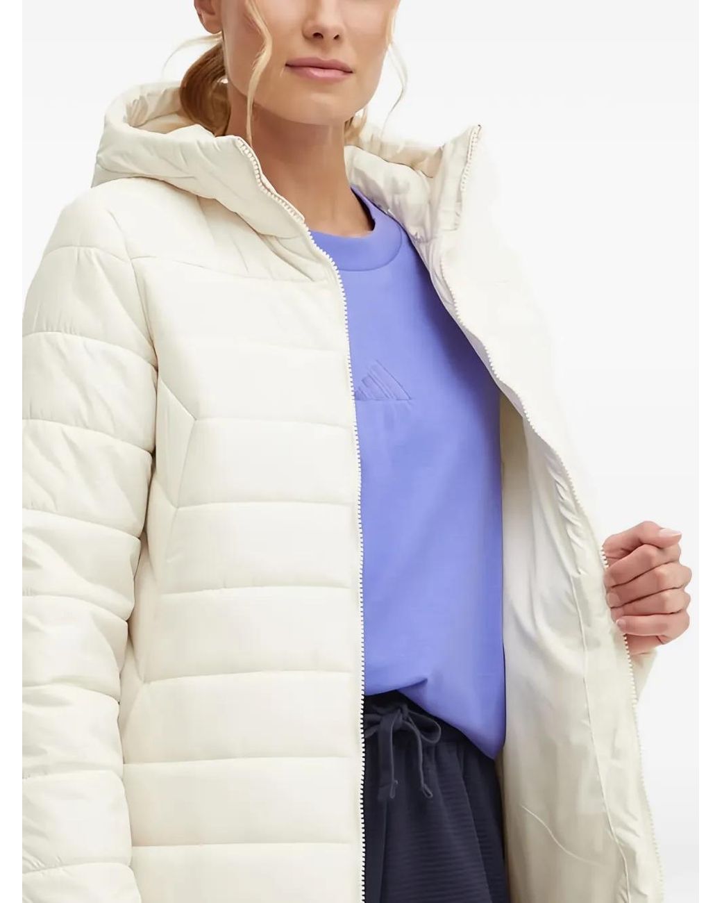 PUMA White Essentials Hooded Padded Coat