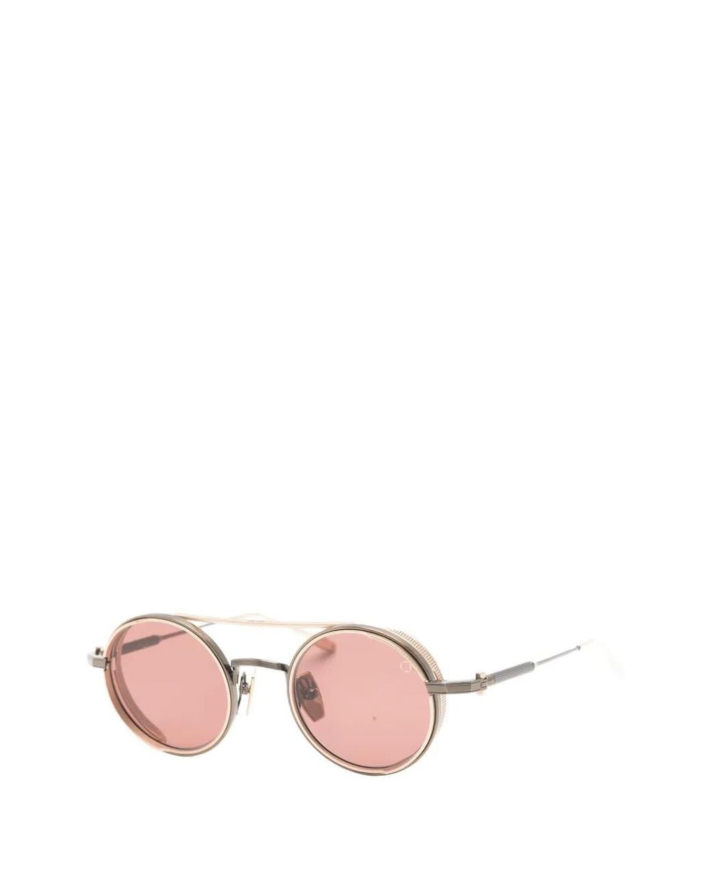 Akoni Pink Round-Frame Sunglasses