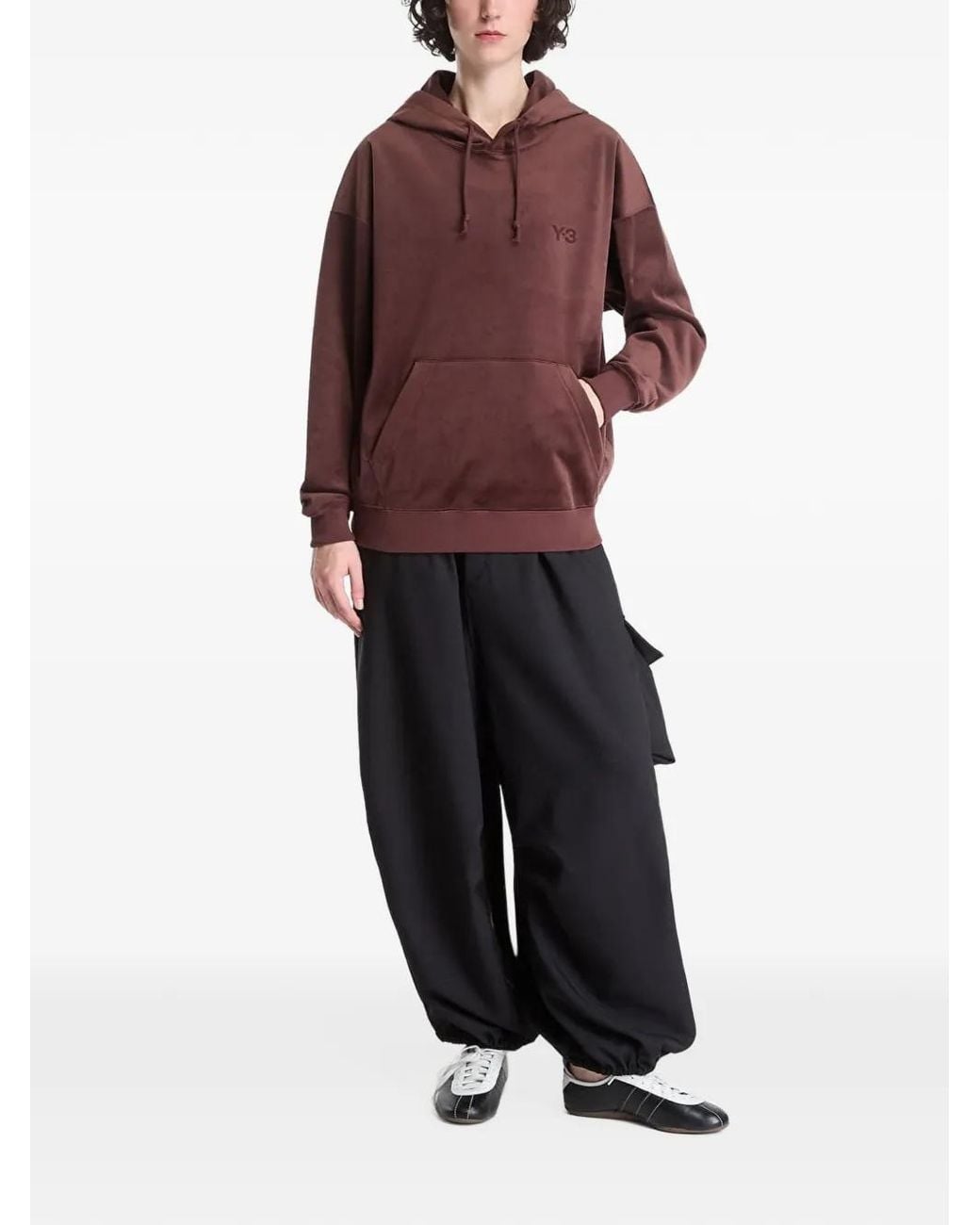Y-3 Blue Pantalon Cargo À Logo Imprimé Et Lien De Resserrage
